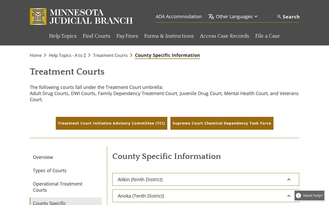 Kittson County criminal docket DWI Court information